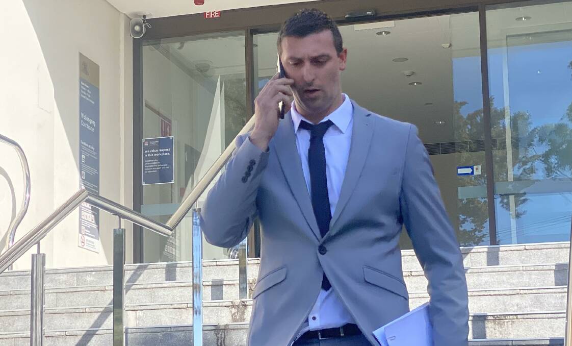 Bradley Dean Abbott departing Wollongong courthouse after his sentence on Friday, August 18. Picture by ACM