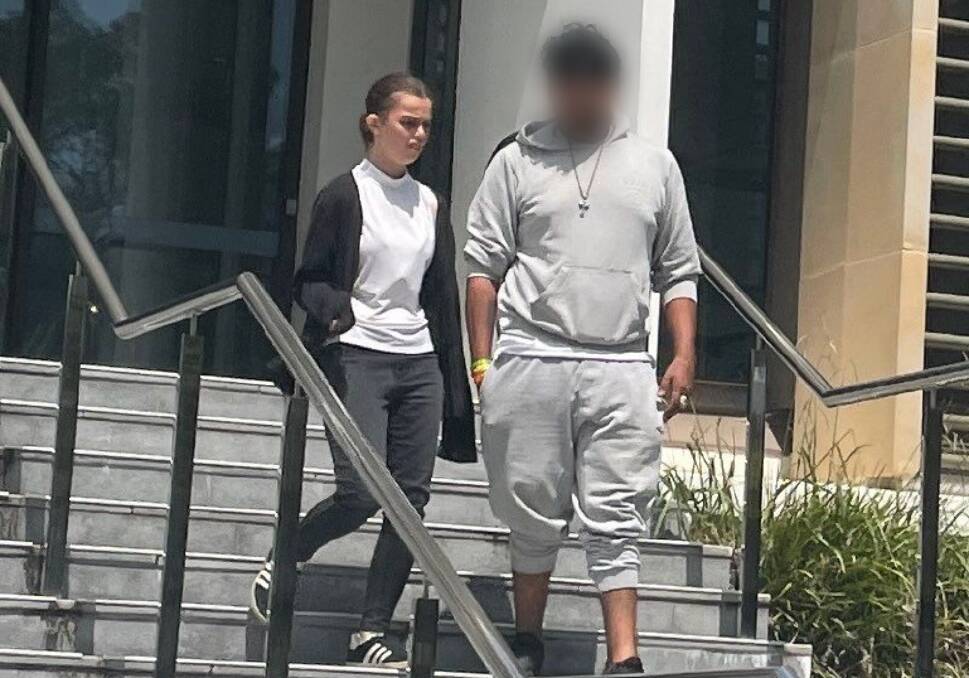 COVID-19 payment fraudster Bella Gill leaving Wollongong Local Court after her sentence on Tuesday. Picture by Grace Crivellaro.