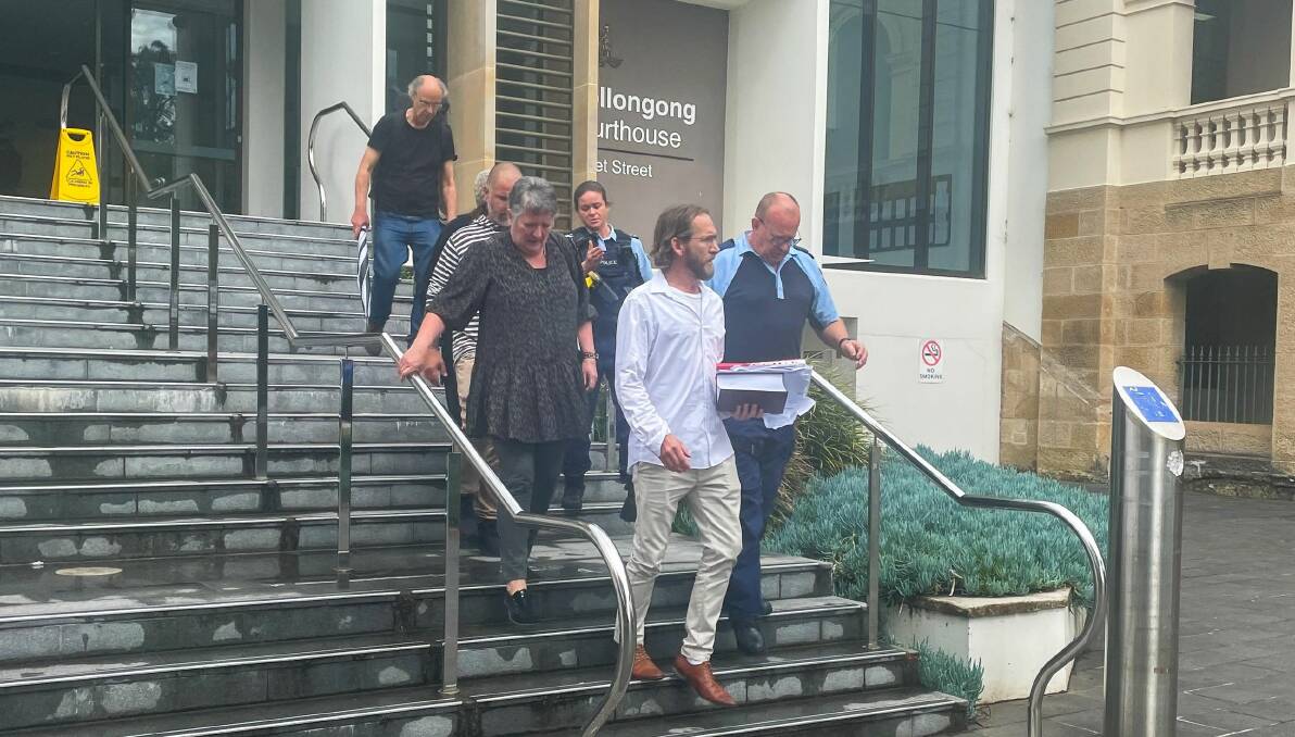 Steven John Lindsay leaving Wollongong Local Court on Tuesday. Picture by Grace Crivellaro.
