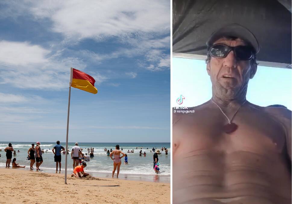 David Graham posted videos to Tik Tok calling on "freedom fighters" to approach surf life saving clubs across the country. He is well-known conspiracy theorist who is running in the state election. Pictures from file and Tik Tok. 