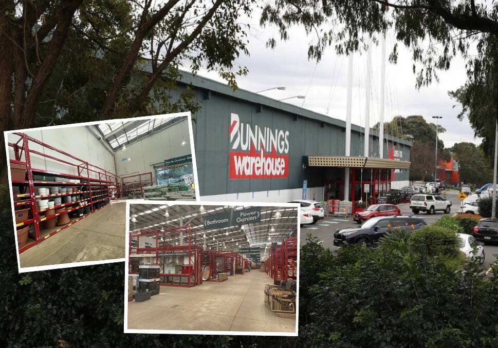 Shelves at Bunnings North Wollongong are clearing as the shop prepares to shut in two days. Background picture by Robert Peet.