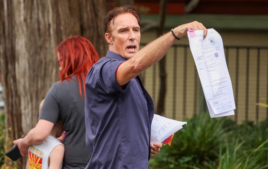 Glen Short outside Wollongong courthouse on January 23. Picture by ACM