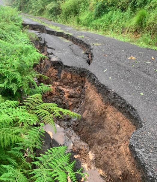 The access road to Rob Small's driveway at Kangaroo Valley. Image: supplied.