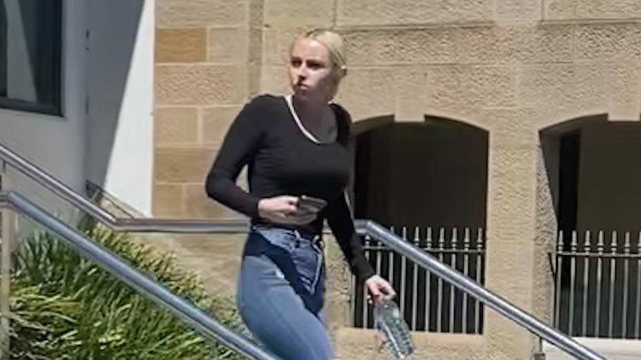 Tiana Hickey leaving Wollongong courthouse on December 5. 