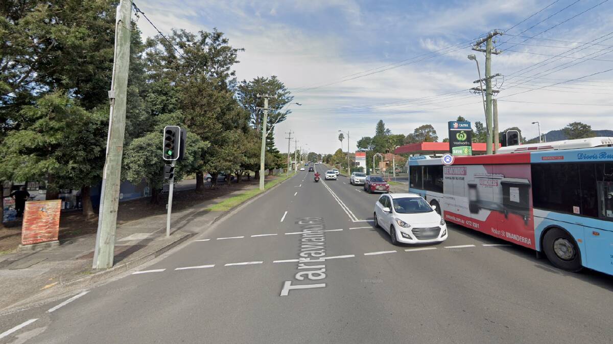 The woman ran a red light in front of police when she turned onto Tarrawanna Rd, Corrimal earlier this year. Picture from Google Maps.