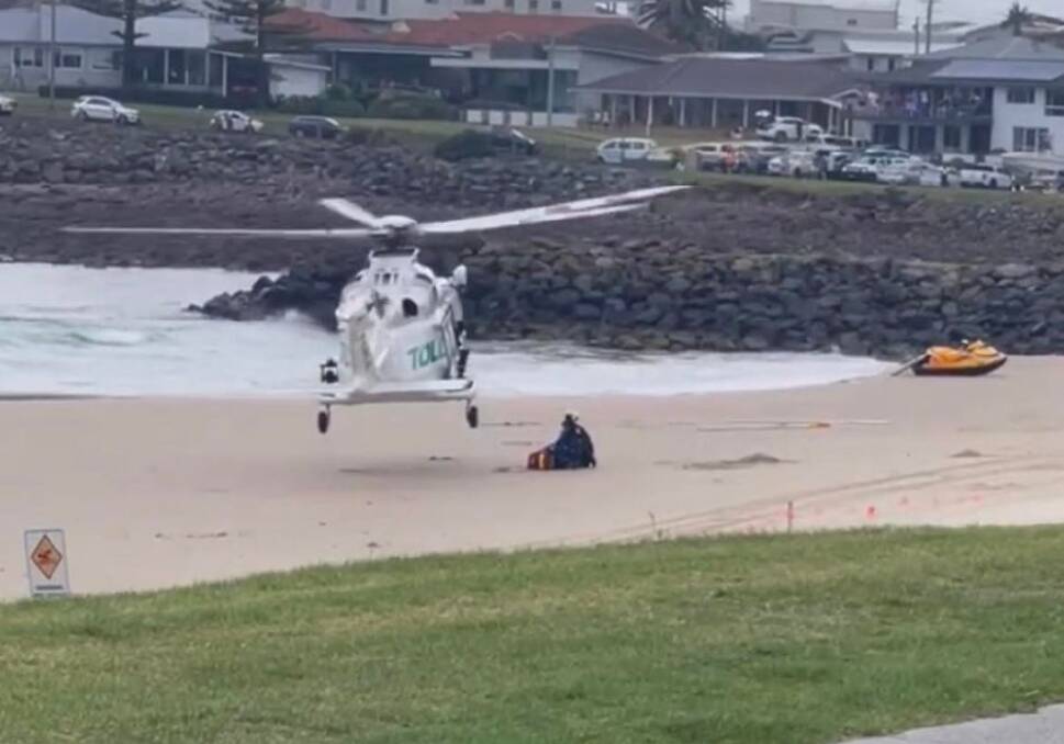 The Toll rescue chopper landed on Thursday evening. 