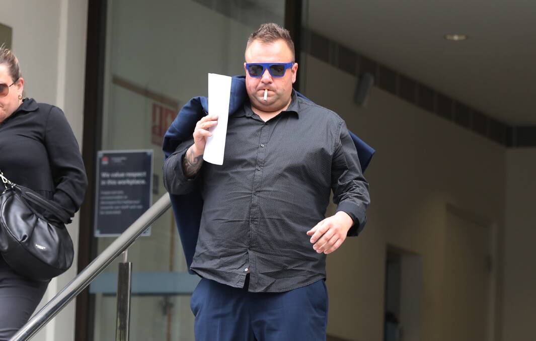 Horsley tradie Paul Iera leaving Wollongong courthouse on September 26 after being sentenced for making a false accusation. Picture by ACM