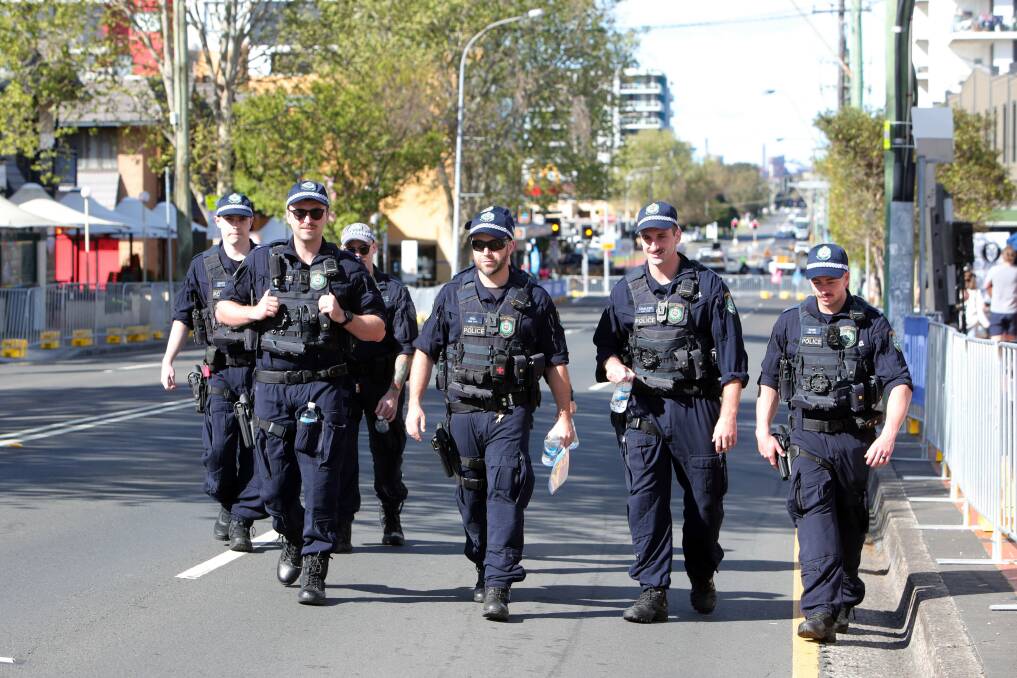 Police were out in force during the UCI world titles in Wollongong over the last eight days. Picture by Sylvia Liber.