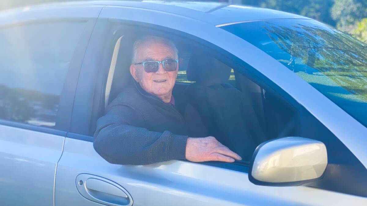 70 YEARS, NO INFRINGEMENTS: From getting his licence in a Morris Tourer 70 years ago, Mr Victor Day now drives a 2005 Ford Falcon, and has never received an infringement. Image: Grace Crivellaro.