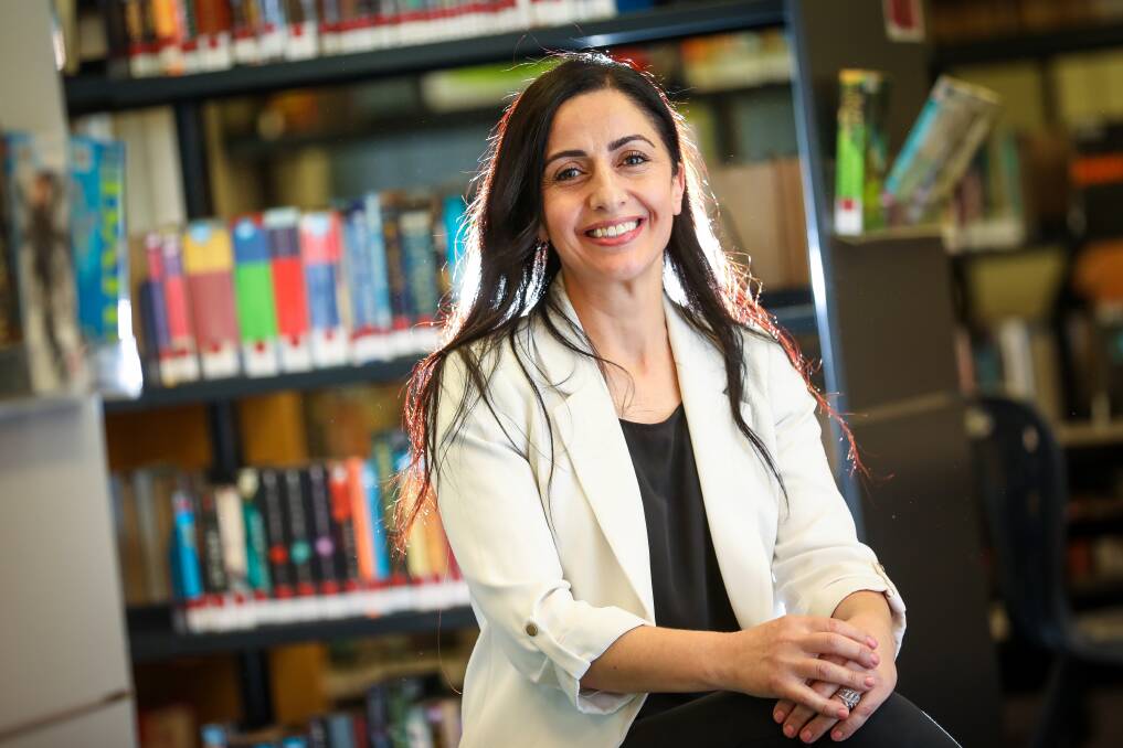  Warrawong High teacher Nisrine Hijazi is one of two teachers nationally recognised with a prestigious excellence in teaching award. Picture by Adam McLean.