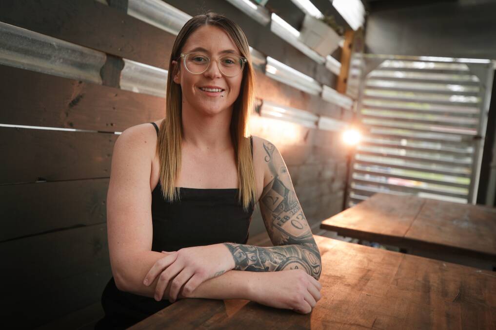 Brooke Swan, 29, used to take 23 different medications at once to manage her chronic pain and mental health. She said the side effects were debilitating. Picture by Adam McLean. 