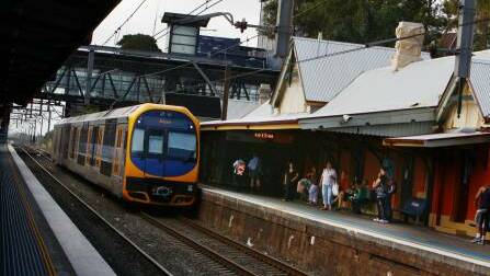 File picture of a train at Wollongong Railway Station. 