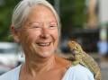 Leanne Stuart with her pet Ziggy the bearded dragon. Picture: Mark Jesser