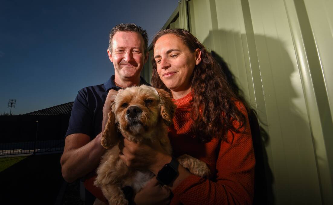 SAVIOURS: Bendigo couple Scott Robbins and Kate Fuller were literally right in the path of a wayward NYC taxi cab that hit a cyclist and critically injured three pedestrians on June 20. Picture: DARREN HOWE 