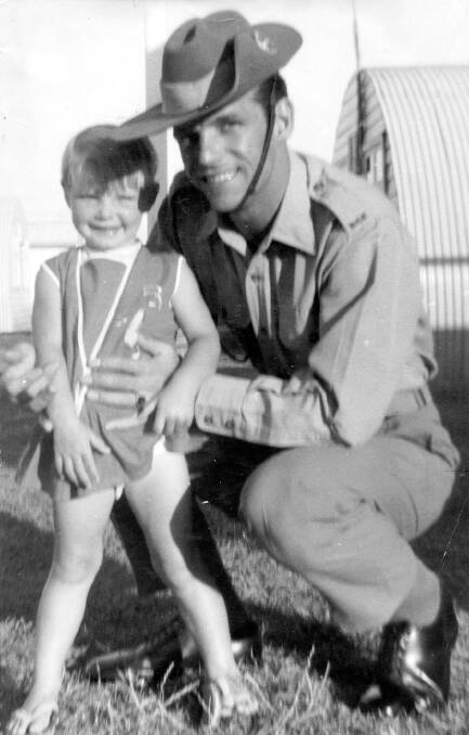Toddler Cheryl Grimmer with her father John before her abduction and suspected murder 52 years ago.