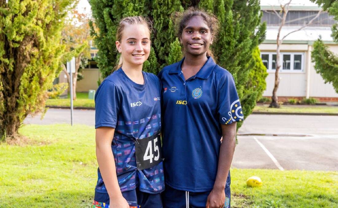 
YOUNG STARS: Montana Doubell and Telaya Blacksmith were standouts at the recent Indigenous and Multicultural Youth Girls Leadership camp. Photo: Nat Sports Media