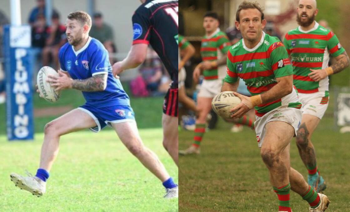 Gerringong's Jack Walsh and Jamberoo captain/coach Jono Dallas will square off tomorrow, May 27 at Kevin Walsh Oval. Pictures by SticksPix and David Hall. 