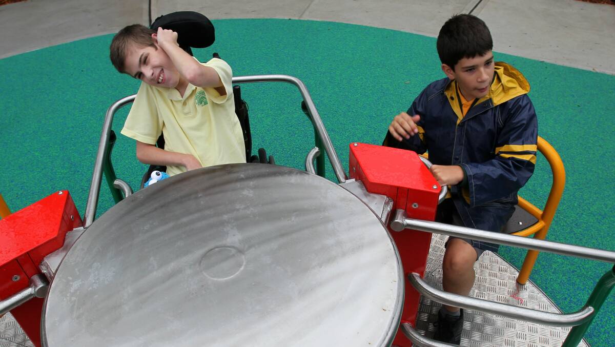 Inclusive play: Luke's Place Playground at Corrimal is an all-abilities playground. Picture: Greg Totman