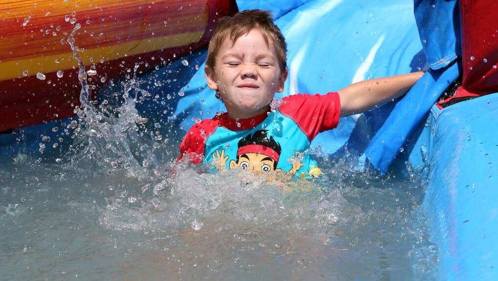 Pool fun: Inflatables will be set up at Shellharbour pools during summer. Picture: Sylvia Liber

