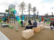 Playing up: A new playground at Bulli Beach Reserve opened last week following an extensive upgrade. Picture: Anna Warr 