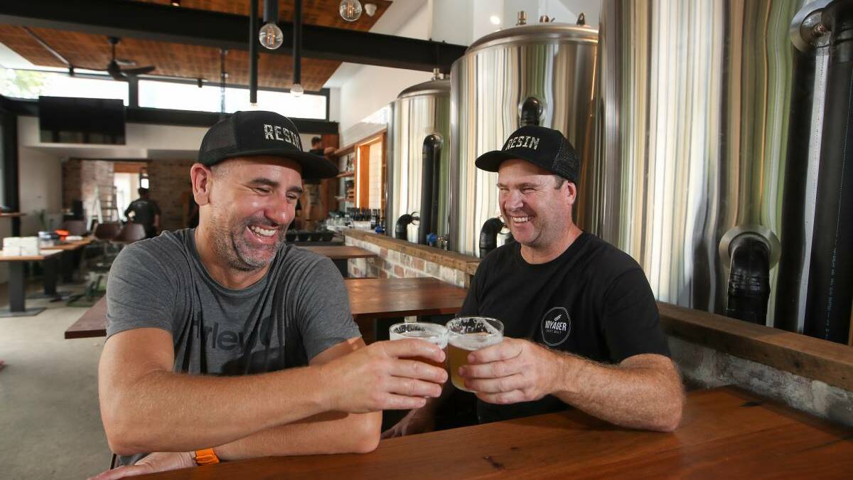 Resin Brewing's Brendan Dowd and Stephen House. Picture: Adam McLean
