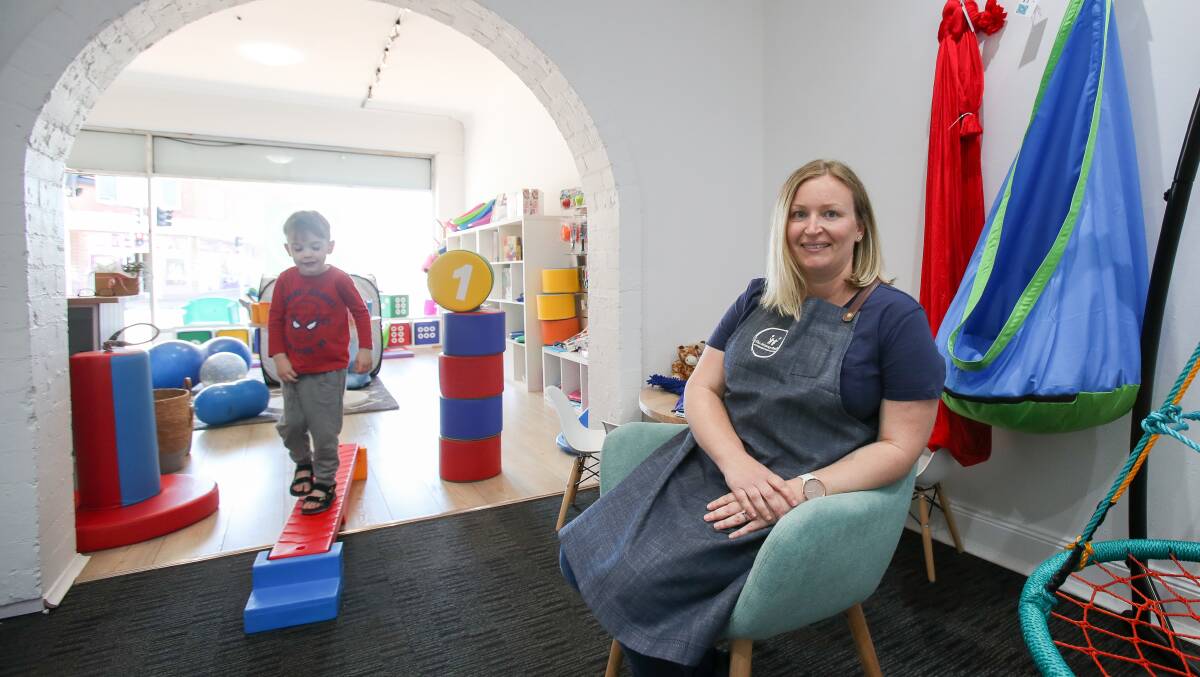 Disappointing comment: Erin Jamieson at her store, The Sensory Studio, said she was "blessed to have a daughter with autism". Picture: Adam McLean
