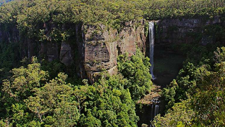 Waterfall views: A lookout offering views of Belmore Falls is just short walk from the Hindmarsh lookout carpark. Picture: National Parks & Wildlife Service/John Yurasek 
