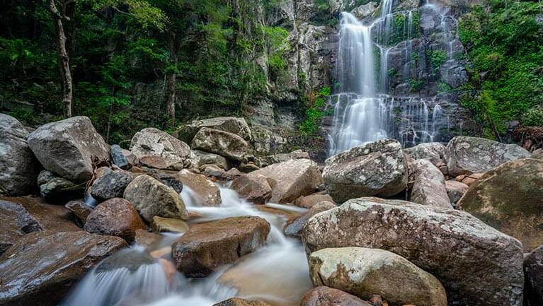 Child-friendly spot: Minnamurra Falls is one of many beautiful waterfalls in Budderoo National Park, and is popular with children and school groups. Picture: National Parks & Wildlife Service/John Spencer 
