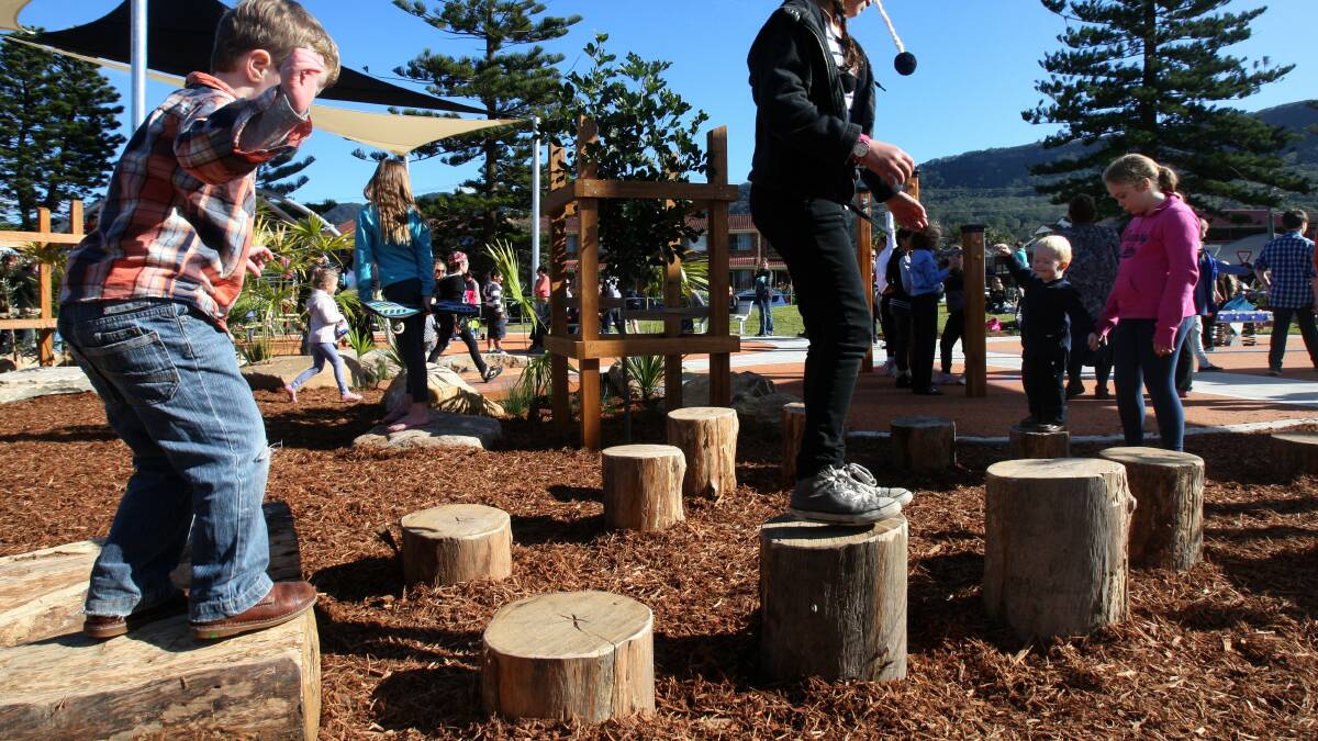 Child's play: Thirroul Beach Reserve playground has long been a favourite with children and parents.