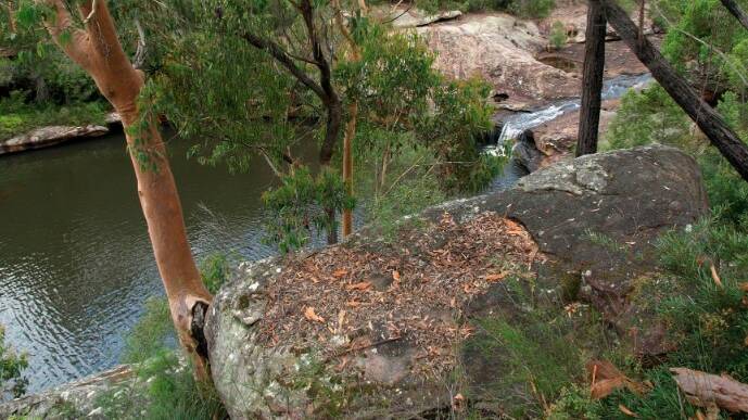 Pristine waterhole: A small waterfall flows into Minerva Pool. Picture: Simon Bennett 