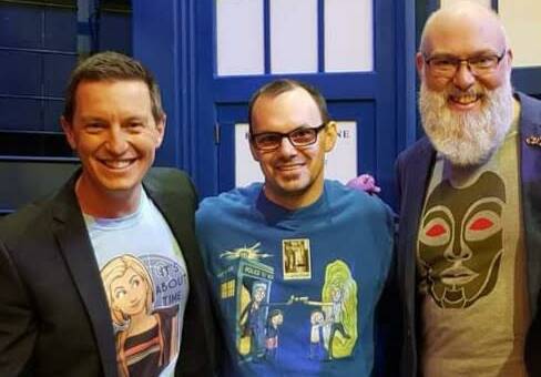 Growing trend: David, centre, with fellow 'geeks' Rove McManus (left) and Adam Richards (right). PIcture: Supplied