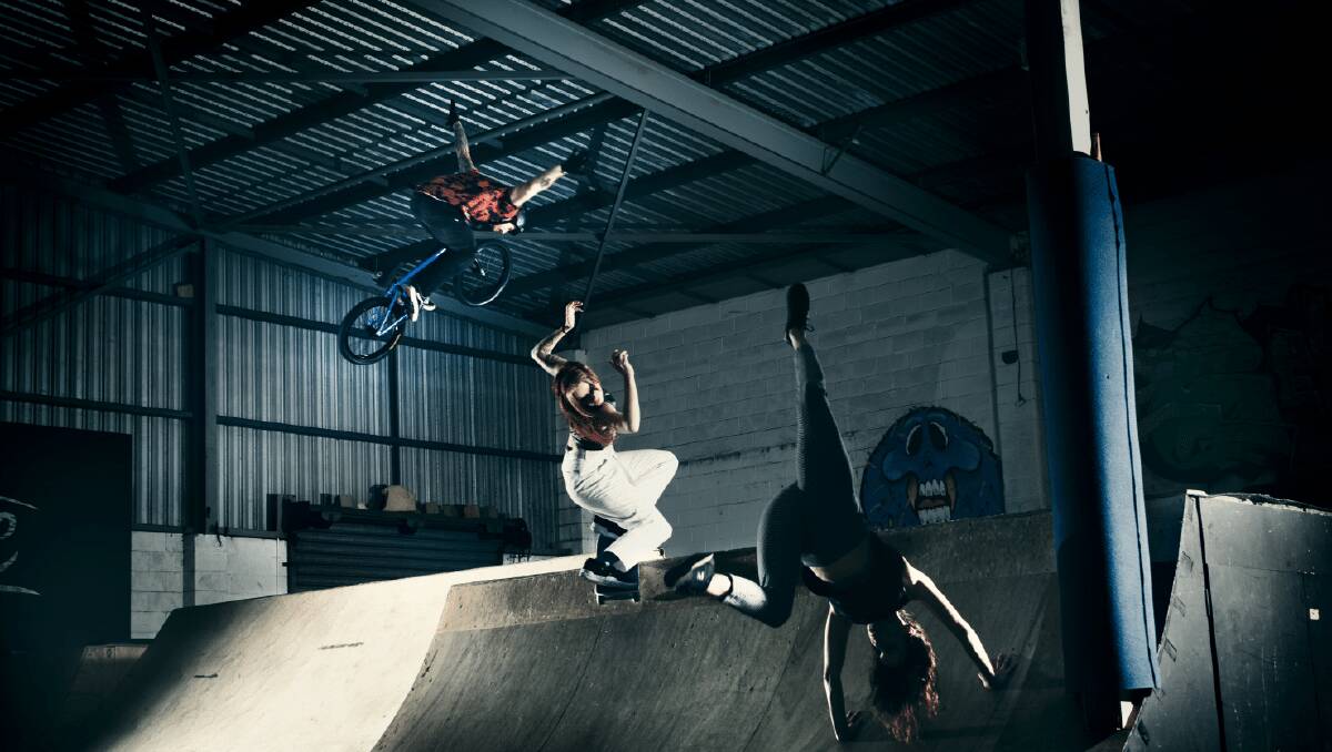 BMX bandits: Air Time combines BMX biking, skating, dancing and parkour. Picture: Supplied
