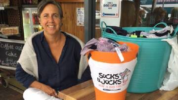Winter warmth: Grace Rey is again asking people to donate new socks and underpants for the needy. Picture: Supplied