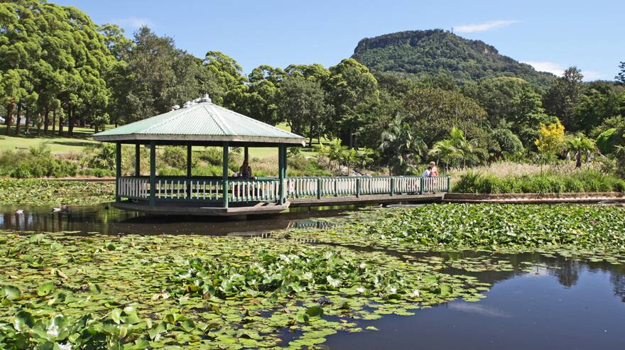 Out in nature: The duck pond and rotunda at Wollongong Botanic Garden is a favourite with visitors. Picture: Wollongong Botanic Garden 