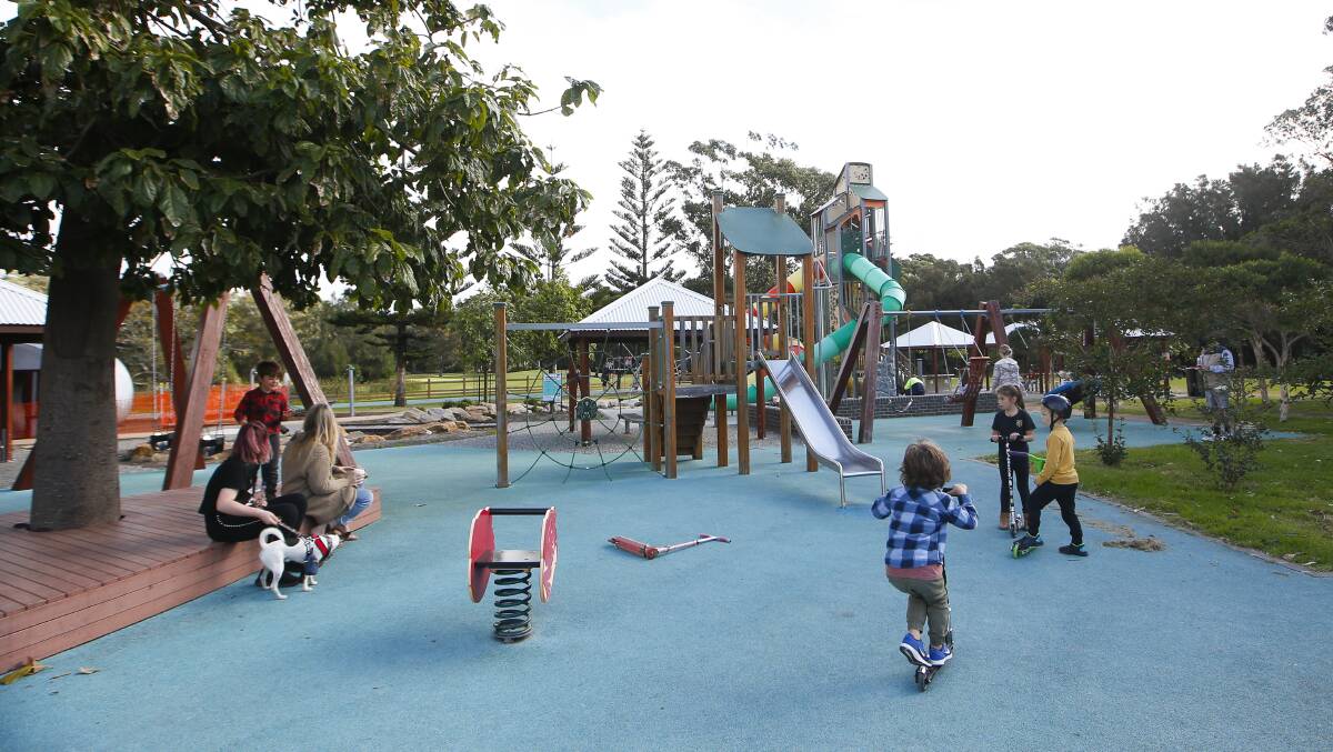 Central location: Stuart Park playground is one the most popular regional playgrounds in Wollongong. Picture: Anna Warr
