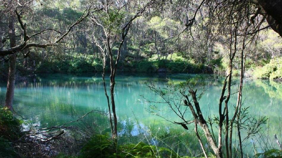 Blue lagoon: The aptly-named Blue Pool in Budderoo National Park. Picture: Bushwalk the Gong