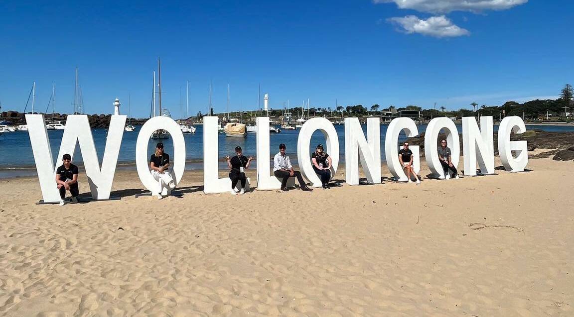 Welcome to Wollongong: Giant letters spelling out the name of the city have been unveiled. Picture: Facebook/Destination Wollongong 
