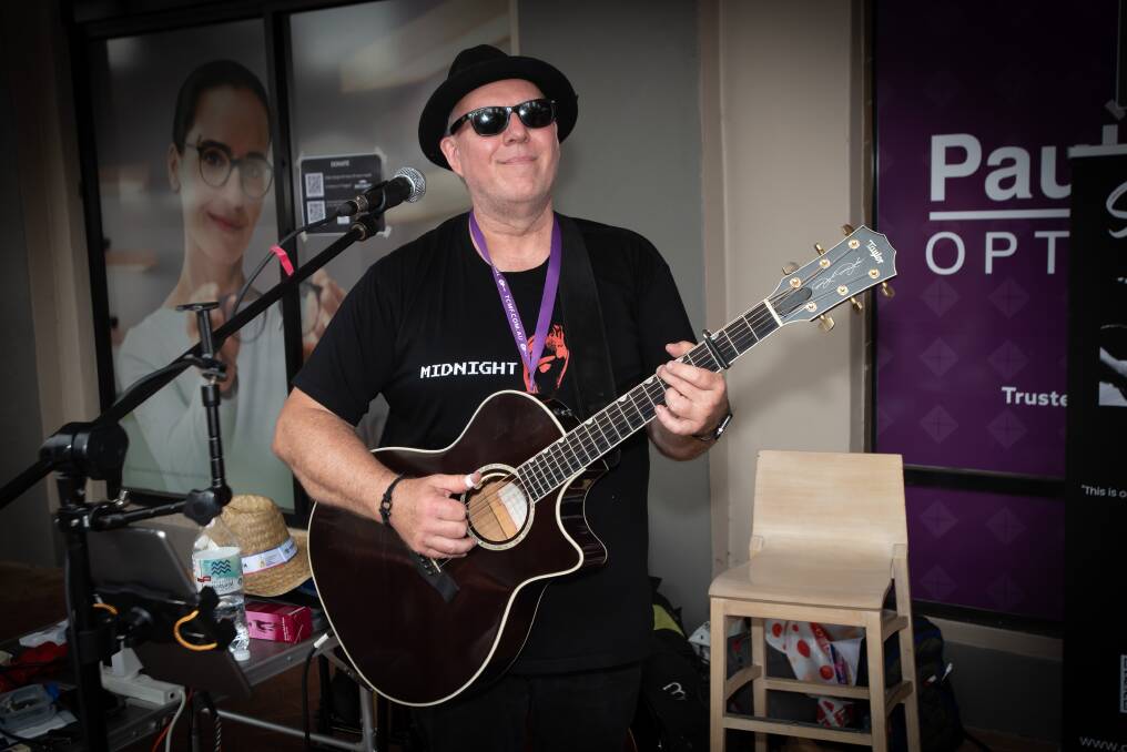 Scott Burford will attempt to busk for 26 and a half hours straight, all in the name of charity. Picture by Peter Hardin