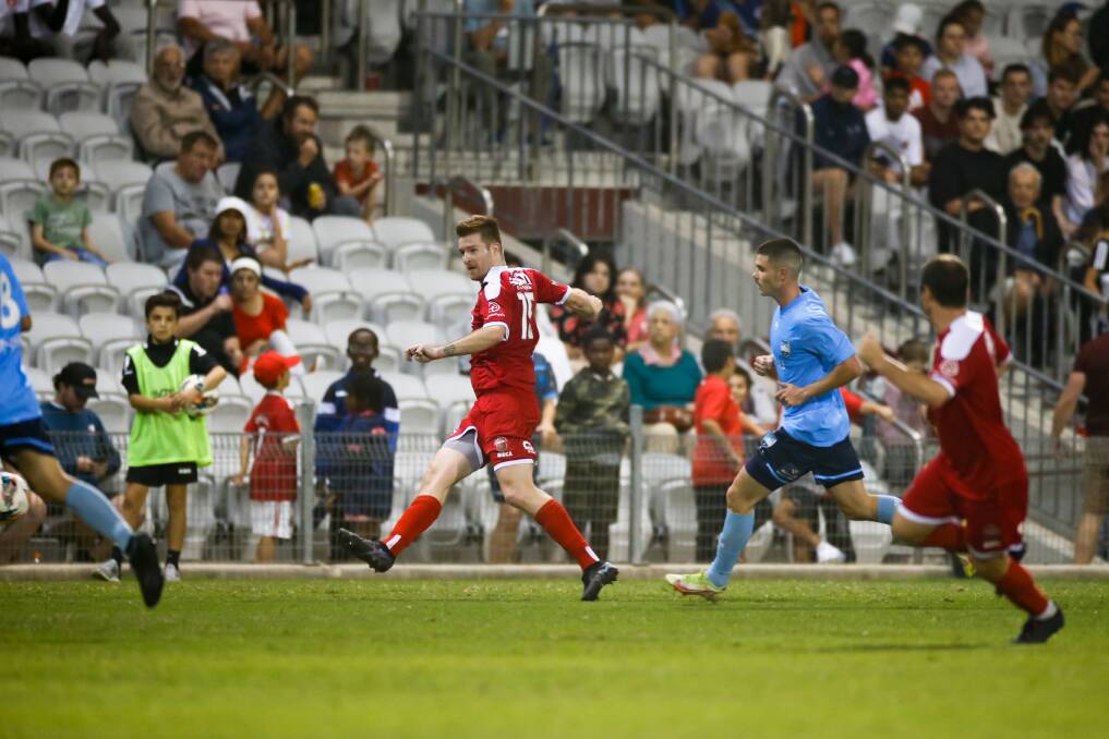 Wollongong Wolves at their last home match against Sydney. Picture:Anna Warr