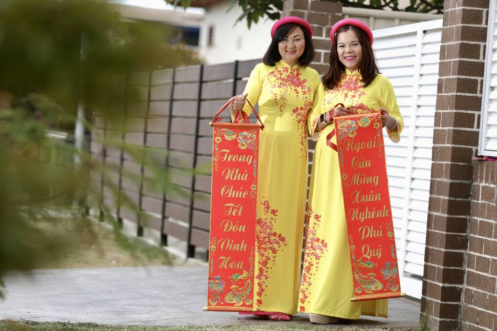 Viet Do and Teresa Tran are part of the Vietnamese community in Wollongong, who are preparing for Lunar New Year. Picture by Adam McLean.