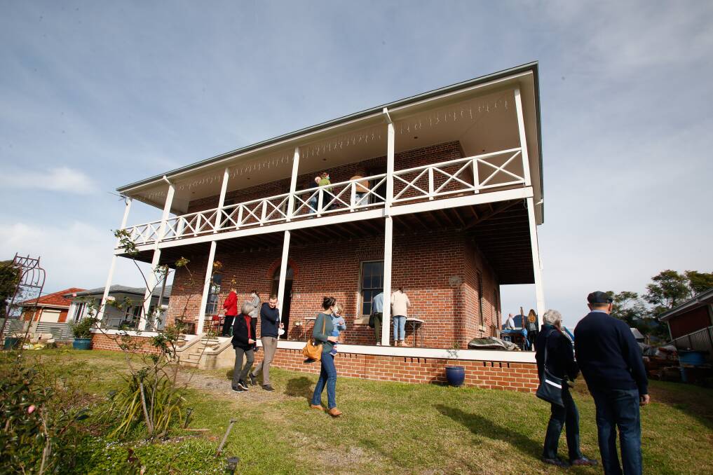 Locals tour the inside of Wollongong's oldest house. Picture:Anna Warr