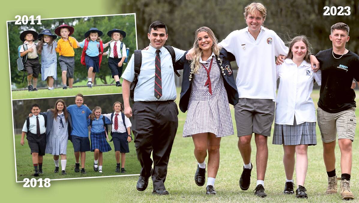 From then to now: Year 12 students recreate kindy picture