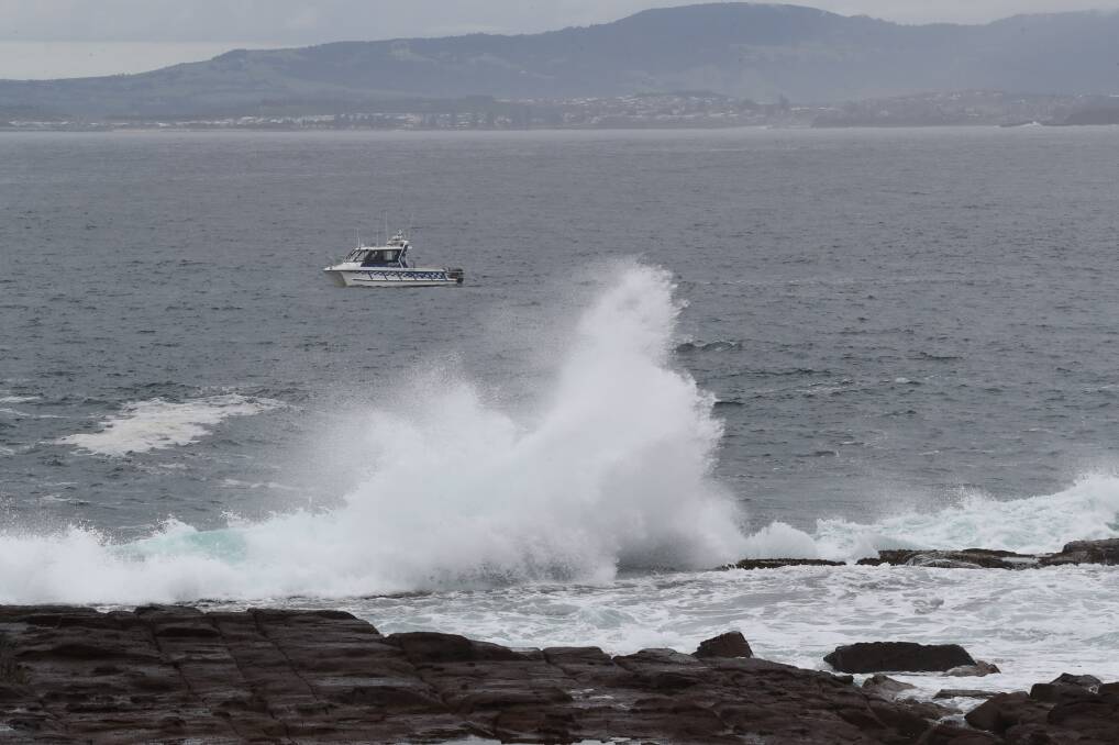 Vessels searched the water for the missing fisherman. Picture:Robert Peet