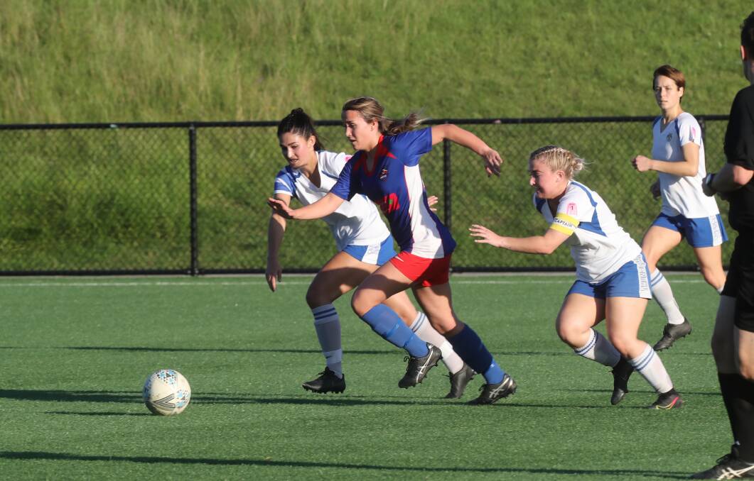 Back in Business: Woonona player Kyah Humphrey in their game against Thirroul at the Julie Porter Cup's maiden round. Picture: Robert Peet
