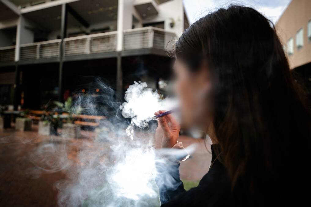 Banned: Nicotine vapes and e-cigarettes are easily available in the Illawarra, despite being Illegal to purchase without a prescription. Photo:Adam McLean