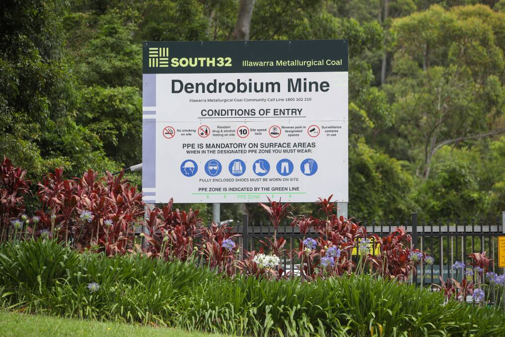 File image of South32's Dendrobrium Mine, located in Kembla Heights. Picture by Adam McLean. 