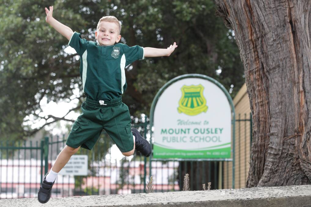 Patrick Ryan, 5, will start kindy at Mount Ousley Public School this week. Picture by Adam McLean