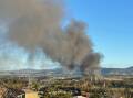 Smoke from Dapto substation fire. Picture:Sylvia Liber