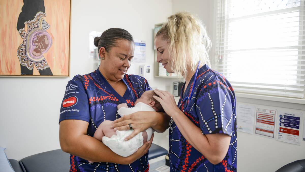 SISTER SCRUBS: First Nations midwives Mel Briggs, of Nowra, and Kady Colman are the faces of the Sister Scrubs campaign. Picture: supplied.