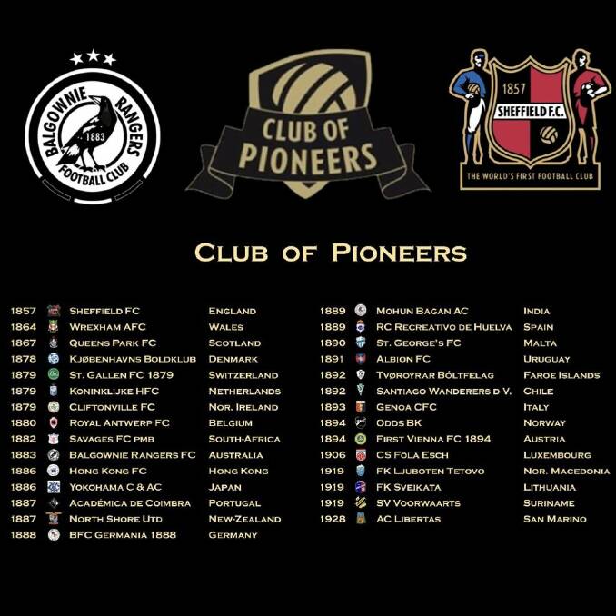 The list of clubs in the Club of Pioneers. 